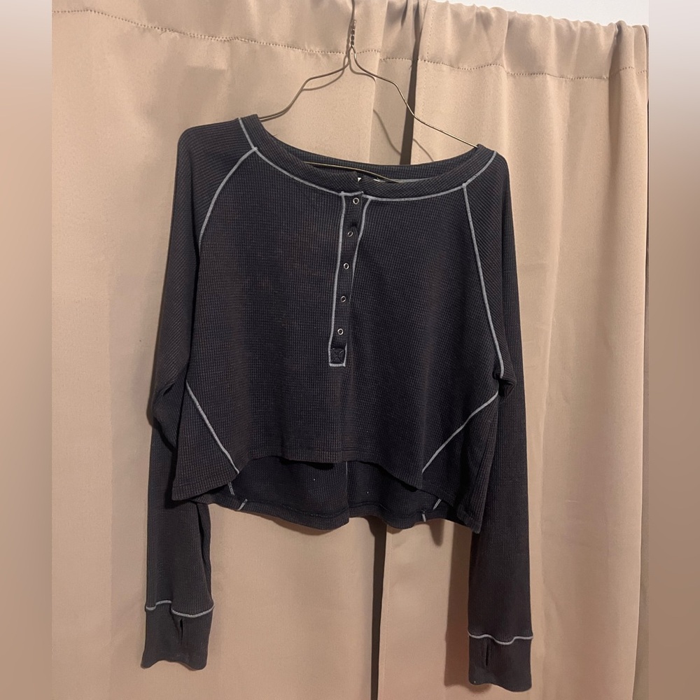 Free people button Henley shirt